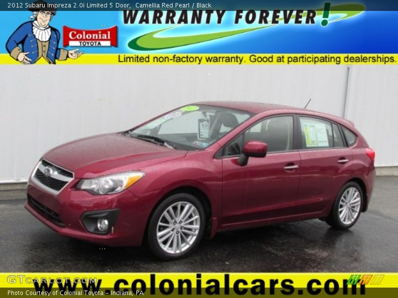 Camellia Red Pearl / Black 2012 Subaru Impreza 2.0i Limited 5 Door