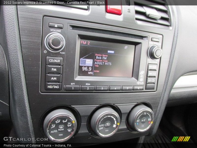 Controls of 2012 Impreza 2.0i Limited 5 Door