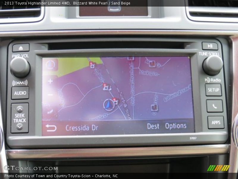 Blizzard White Pearl / Sand Beige 2013 Toyota Highlander Limited 4WD