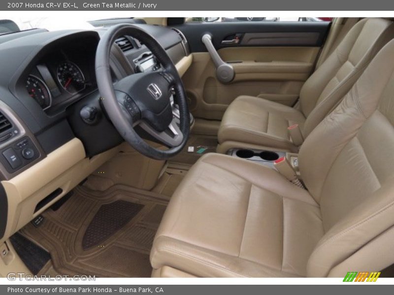 Green Tea Metallic / Ivory 2007 Honda CR-V EX-L