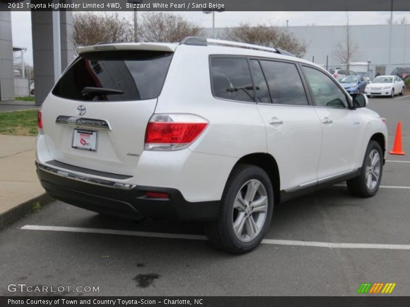 Blizzard White Pearl / Sand Beige 2013 Toyota Highlander Limited 4WD