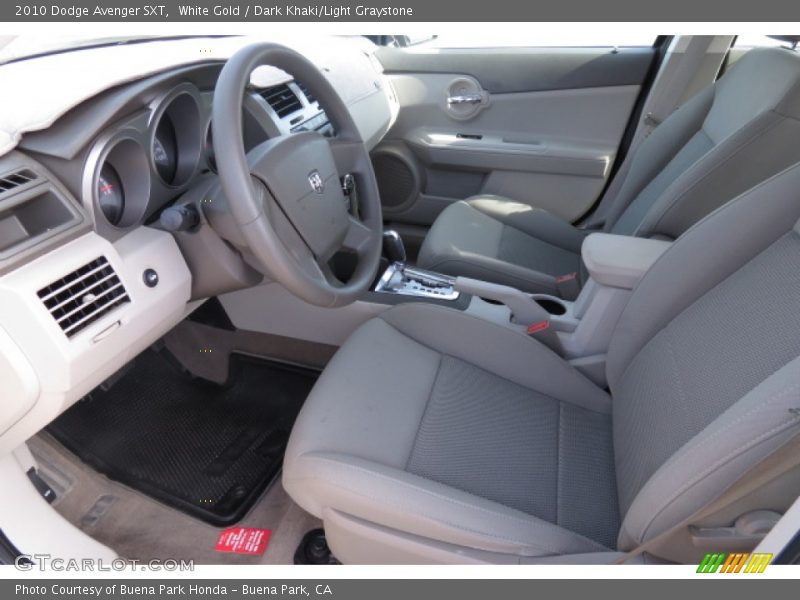 White Gold / Dark Khaki/Light Graystone 2010 Dodge Avenger SXT