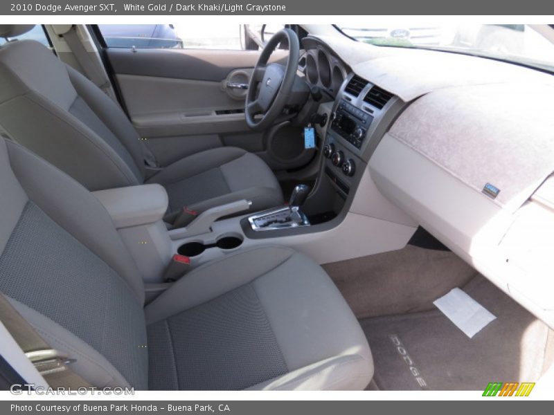 White Gold / Dark Khaki/Light Graystone 2010 Dodge Avenger SXT