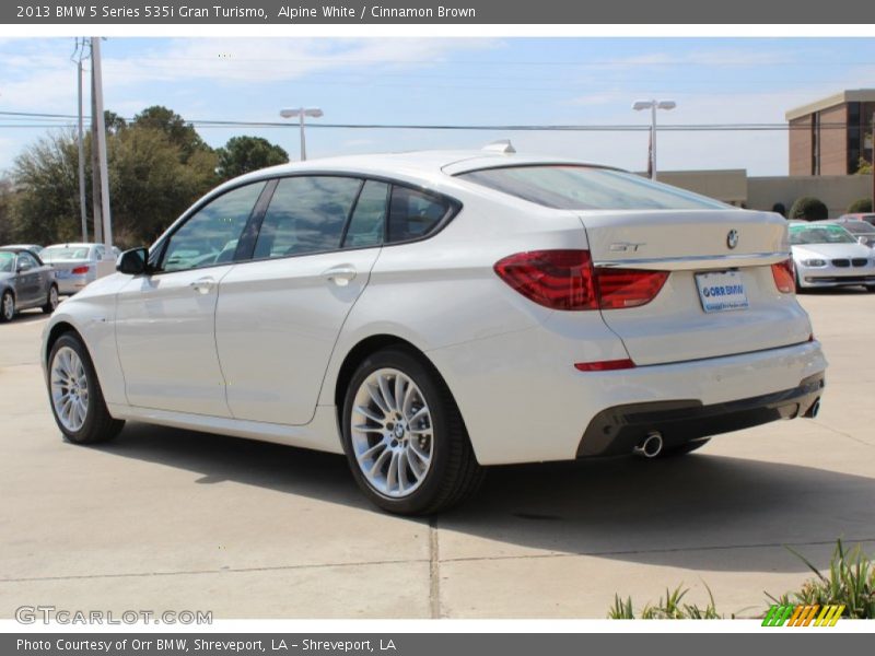 Alpine White / Cinnamon Brown 2013 BMW 5 Series 535i Gran Turismo