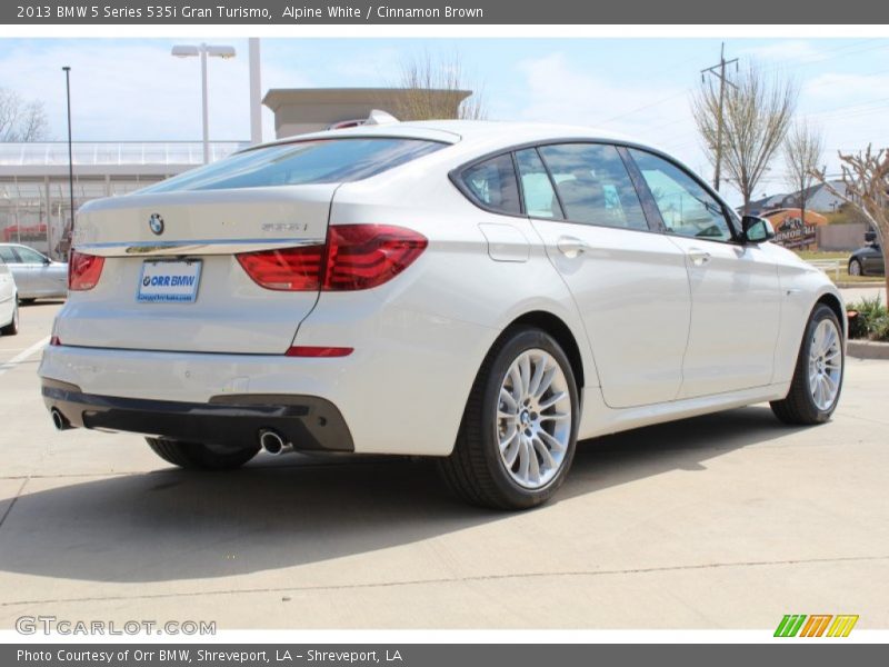 Alpine White / Cinnamon Brown 2013 BMW 5 Series 535i Gran Turismo