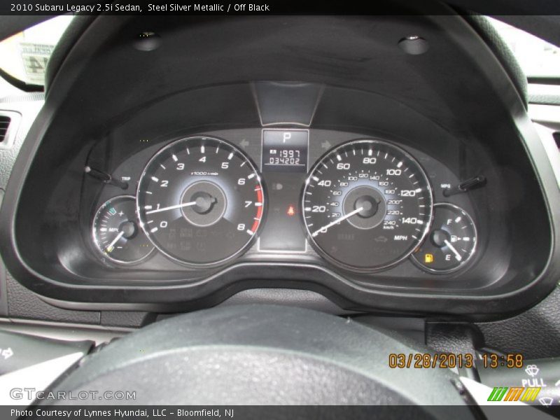 Steel Silver Metallic / Off Black 2010 Subaru Legacy 2.5i Sedan