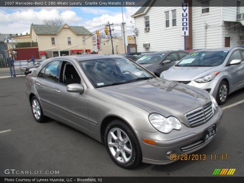 Granite Grey Metallic / Black 2007 Mercedes-Benz C 280 4Matic Luxury