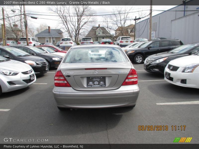 Granite Grey Metallic / Black 2007 Mercedes-Benz C 280 4Matic Luxury