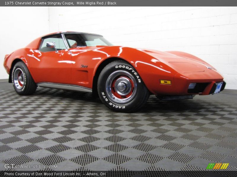 Mille Miglia Red / Black 1975 Chevrolet Corvette Stingray Coupe