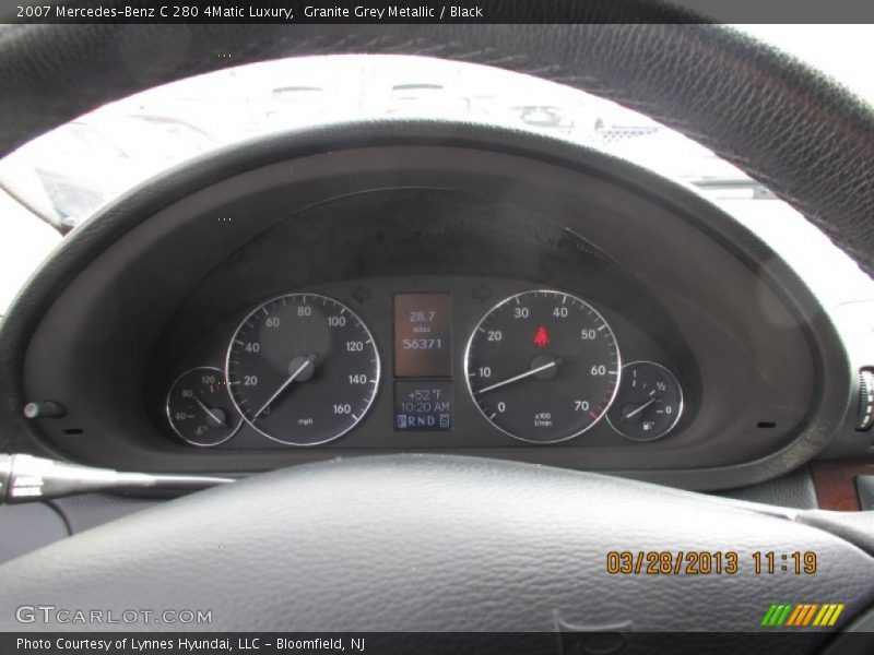 Granite Grey Metallic / Black 2007 Mercedes-Benz C 280 4Matic Luxury