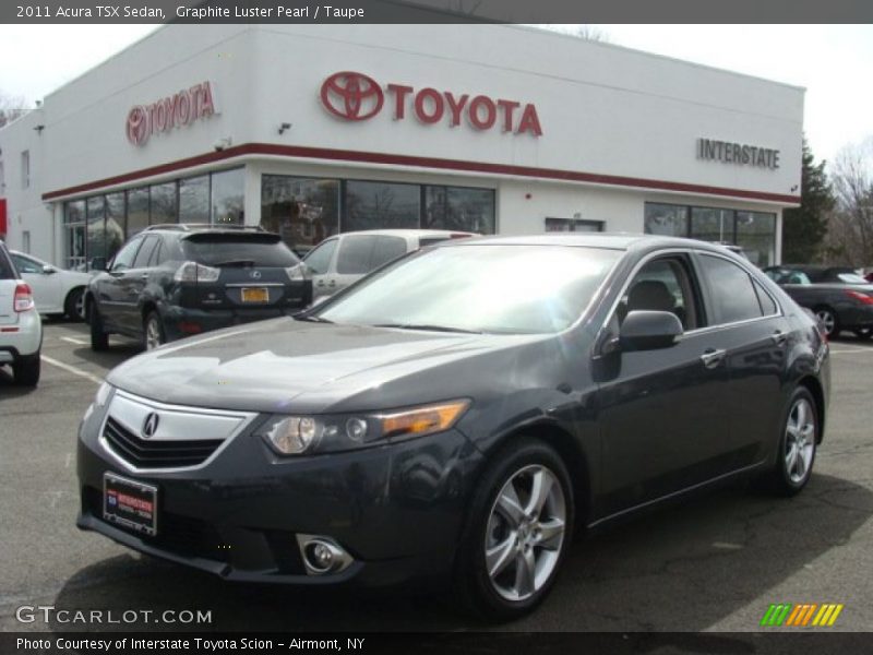 Graphite Luster Pearl / Taupe 2011 Acura TSX Sedan