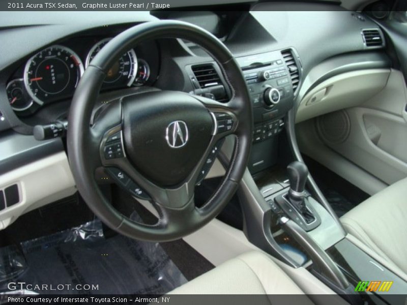 Graphite Luster Pearl / Taupe 2011 Acura TSX Sedan