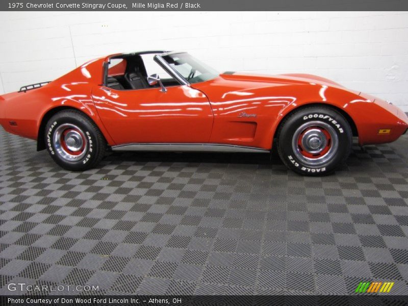Mille Miglia Red / Black 1975 Chevrolet Corvette Stingray Coupe