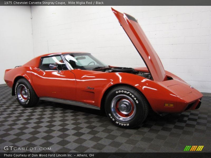 Mille Miglia Red / Black 1975 Chevrolet Corvette Stingray Coupe