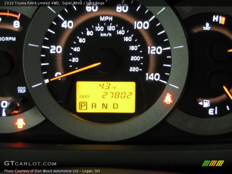 Super White / Sand Beige 2010 Toyota RAV4 Limited 4WD