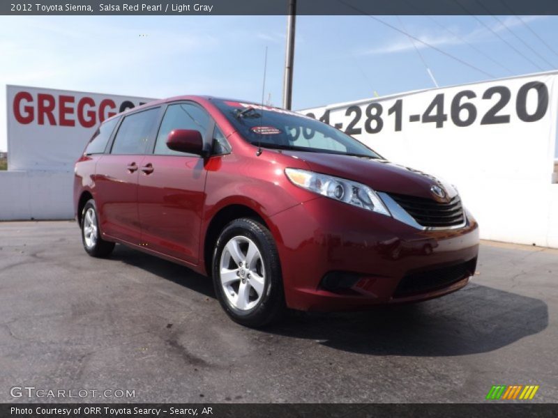 Salsa Red Pearl / Light Gray 2012 Toyota Sienna