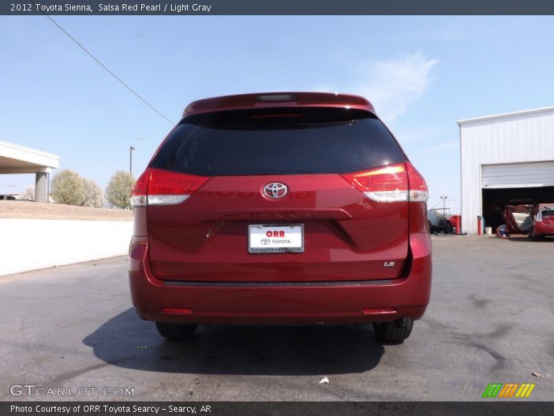 Salsa Red Pearl / Light Gray 2012 Toyota Sienna