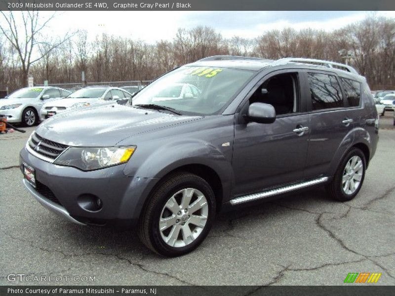 Graphite Gray Pearl / Black 2009 Mitsubishi Outlander SE 4WD