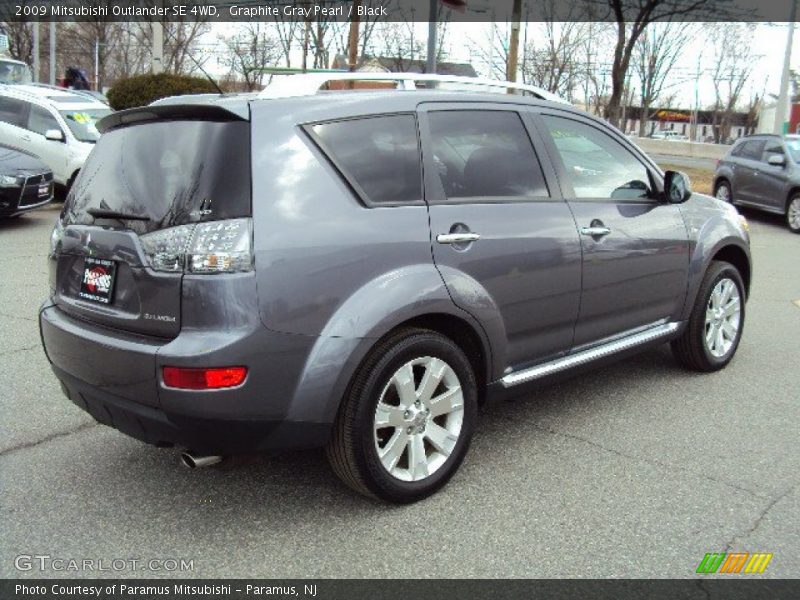 Graphite Gray Pearl / Black 2009 Mitsubishi Outlander SE 4WD