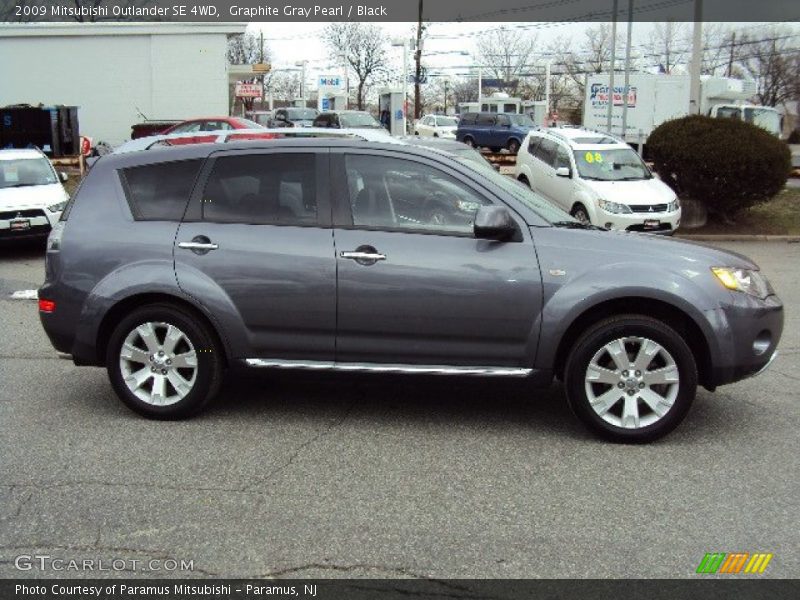 Graphite Gray Pearl / Black 2009 Mitsubishi Outlander SE 4WD