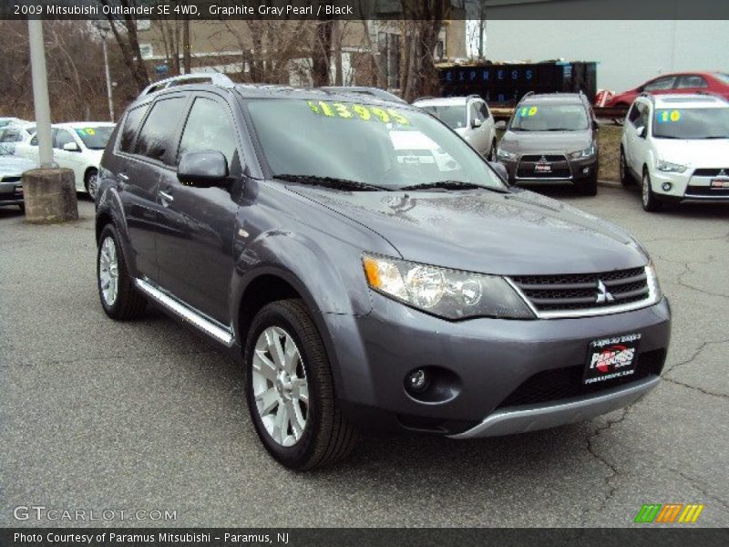 Graphite Gray Pearl / Black 2009 Mitsubishi Outlander SE 4WD