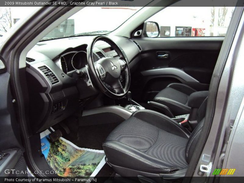 Graphite Gray Pearl / Black 2009 Mitsubishi Outlander SE 4WD
