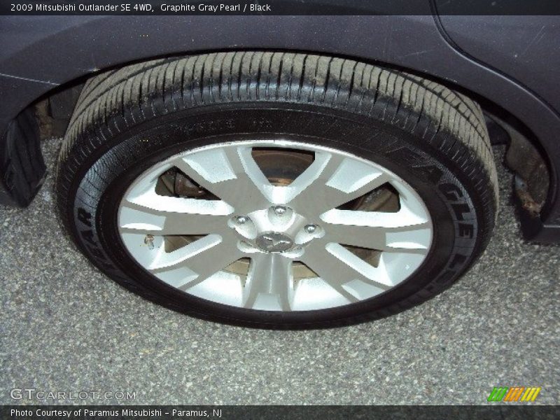 Graphite Gray Pearl / Black 2009 Mitsubishi Outlander SE 4WD