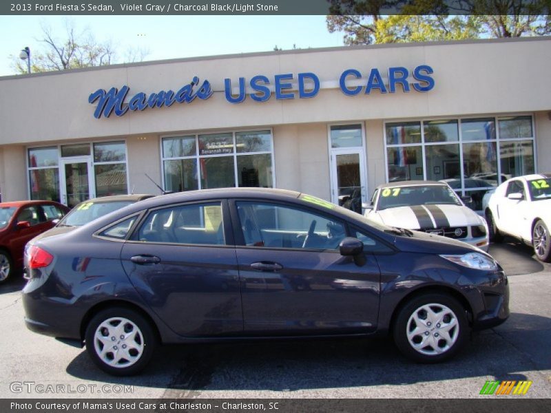 Violet Gray / Charcoal Black/Light Stone 2013 Ford Fiesta S Sedan