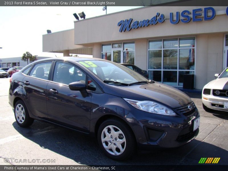 Violet Gray / Charcoal Black/Light Stone 2013 Ford Fiesta S Sedan