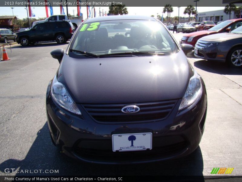 Violet Gray / Charcoal Black/Light Stone 2013 Ford Fiesta S Sedan