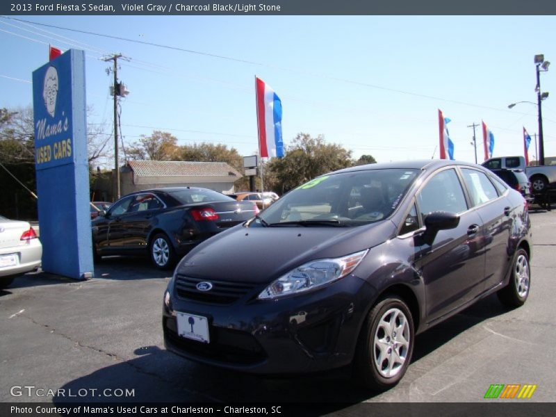 Violet Gray / Charcoal Black/Light Stone 2013 Ford Fiesta S Sedan