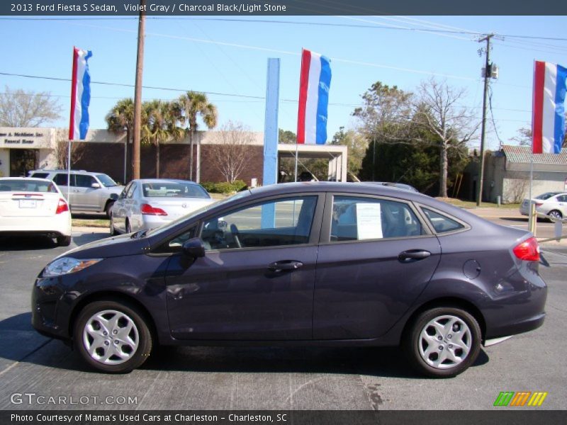 Violet Gray / Charcoal Black/Light Stone 2013 Ford Fiesta S Sedan