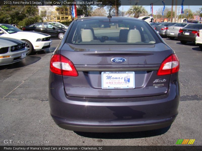 Violet Gray / Charcoal Black/Light Stone 2013 Ford Fiesta S Sedan