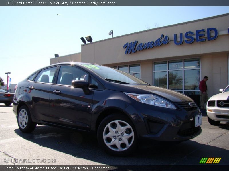Violet Gray / Charcoal Black/Light Stone 2013 Ford Fiesta S Sedan