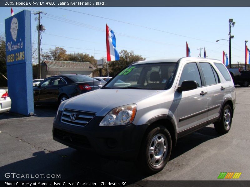 Satin Silver Metallic / Black 2005 Honda CR-V LX 4WD