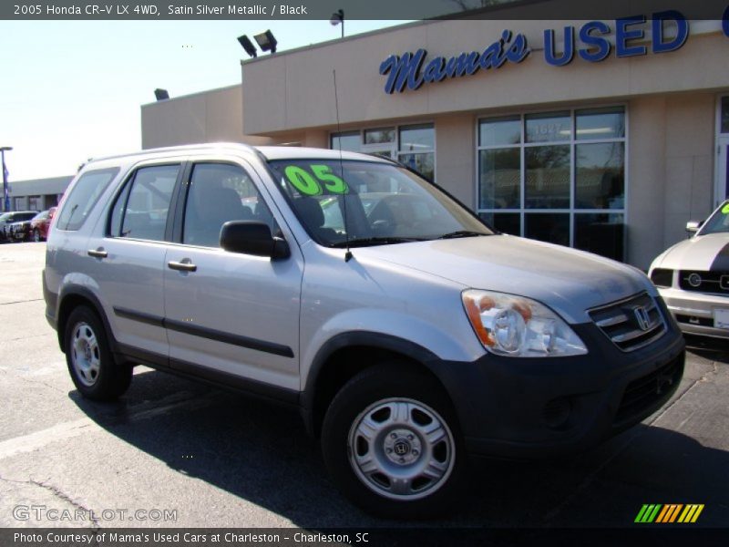 Satin Silver Metallic / Black 2005 Honda CR-V LX 4WD