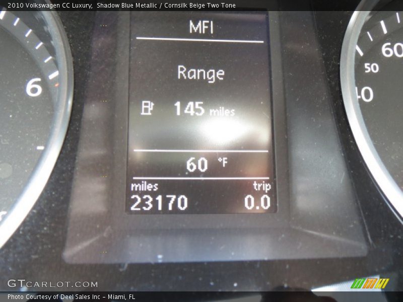 Shadow Blue Metallic / Cornsilk Beige Two Tone 2010 Volkswagen CC Luxury