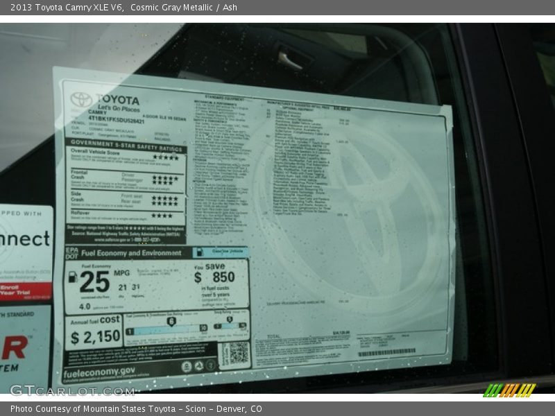 Cosmic Gray Metallic / Ash 2013 Toyota Camry XLE V6