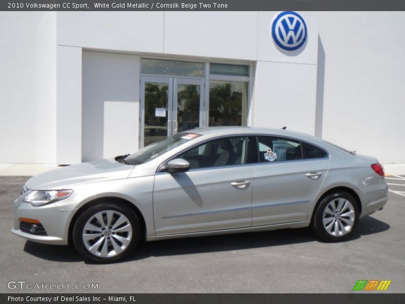 White Gold Metallic / Cornsilk Beige Two Tone 2010 Volkswagen CC Sport