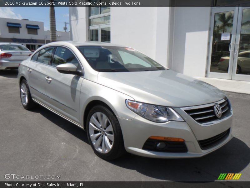 White Gold Metallic / Cornsilk Beige Two Tone 2010 Volkswagen CC Sport