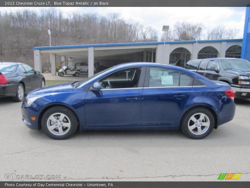 Blue Topaz Metallic / Jet Black 2013 Chevrolet Cruze LT
