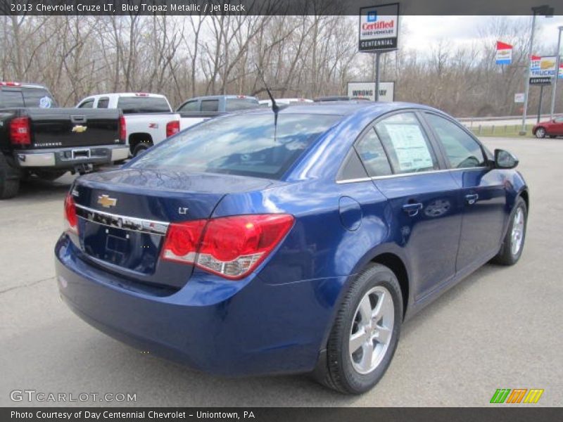 Blue Topaz Metallic / Jet Black 2013 Chevrolet Cruze LT