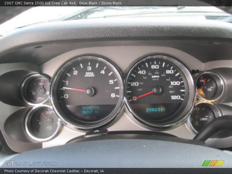 Onyx Black / Ebony Black 2007 GMC Sierra 1500 SLE Crew Cab 4x4