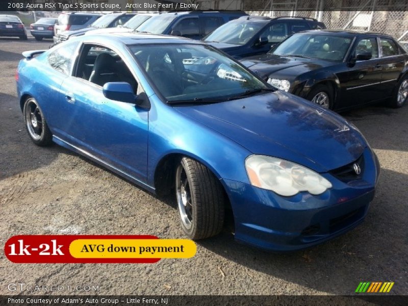 Arctic Blue Pearl / Ebony 2003 Acura RSX Type S Sports Coupe