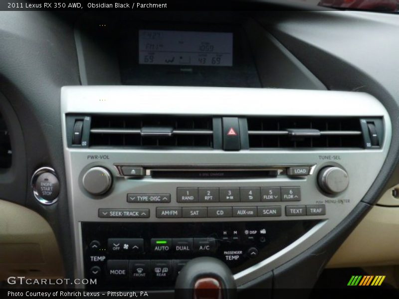 Obsidian Black / Parchment 2011 Lexus RX 350 AWD