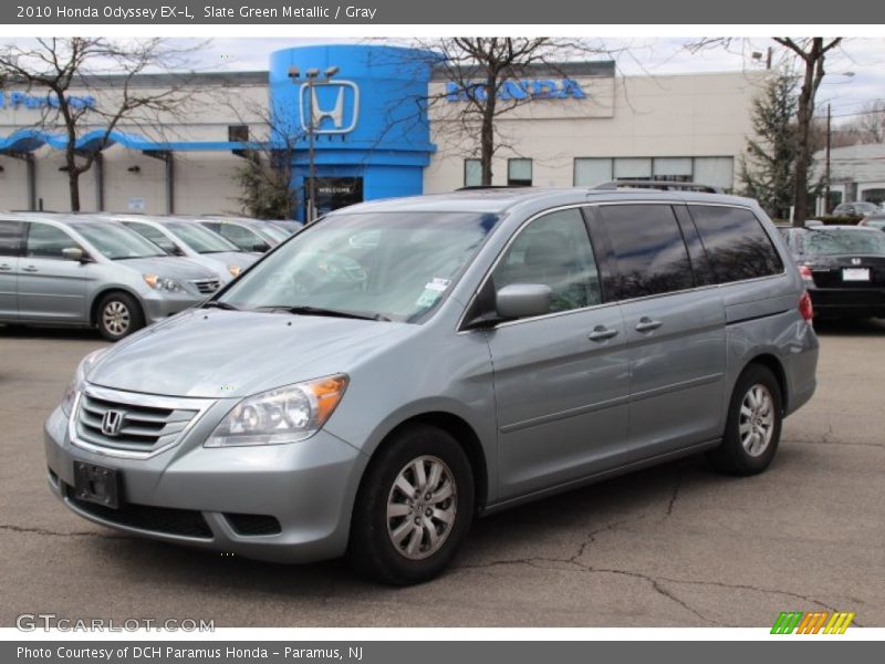 Slate Green Metallic / Gray 2010 Honda Odyssey EX-L