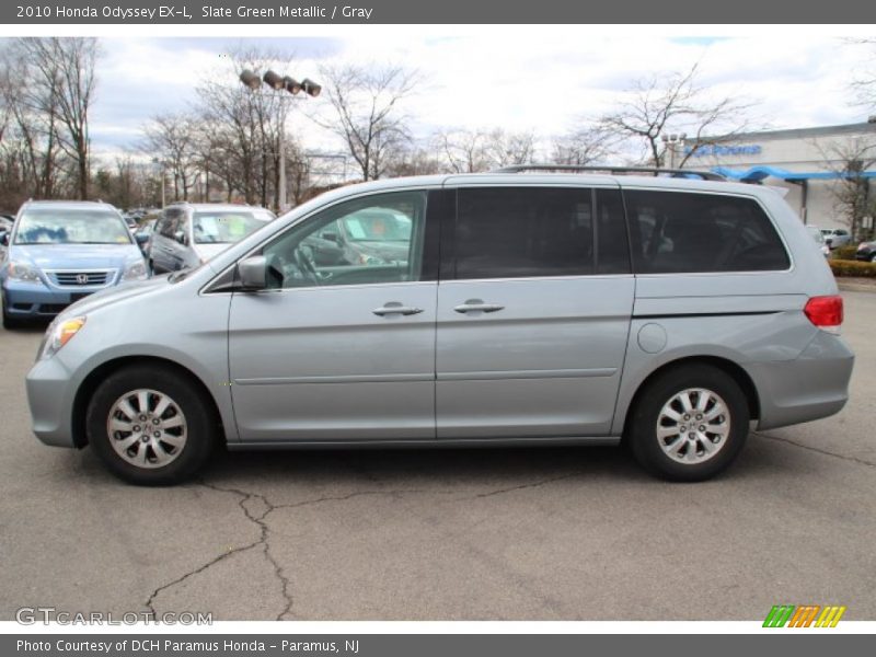 Slate Green Metallic / Gray 2010 Honda Odyssey EX-L