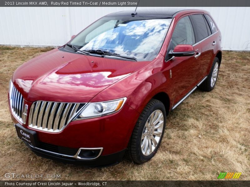 Ruby Red Tinted Tri-Coat / Medium Light Stone 2013 Lincoln MKX AWD