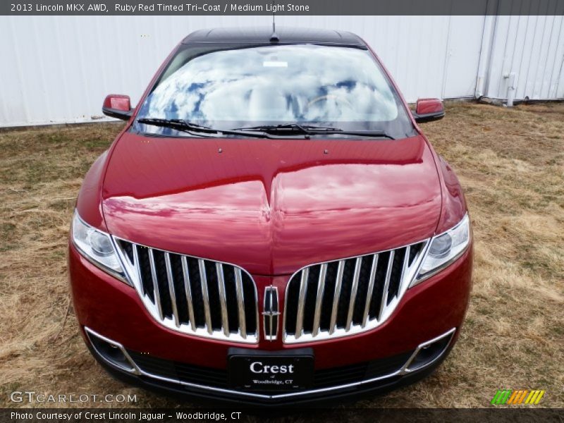 Ruby Red Tinted Tri-Coat / Medium Light Stone 2013 Lincoln MKX AWD