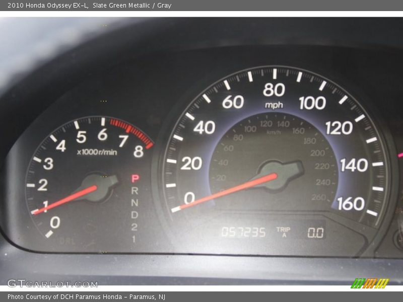 Slate Green Metallic / Gray 2010 Honda Odyssey EX-L
